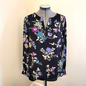 Loft Women's Keyhole Neck Blouse Size M